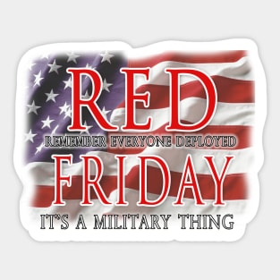 Copy of US Military Wear Red Friday - Support Troops Sticker